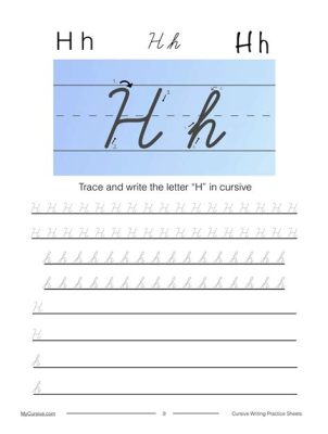 what is h in cursive